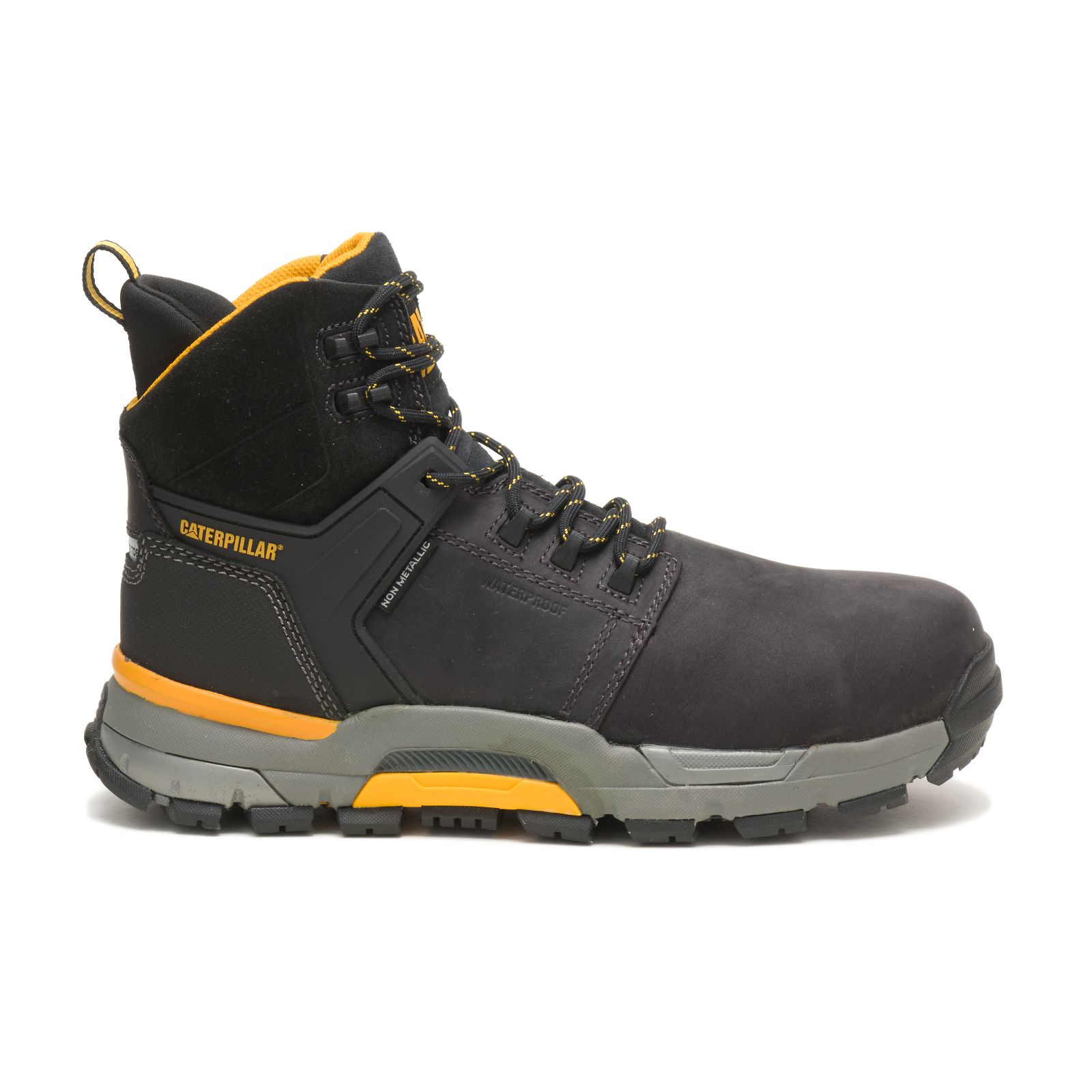 Caterpillar Men's Cat Edge Waterproof Nano Toe Work Boots Black CAT-91523